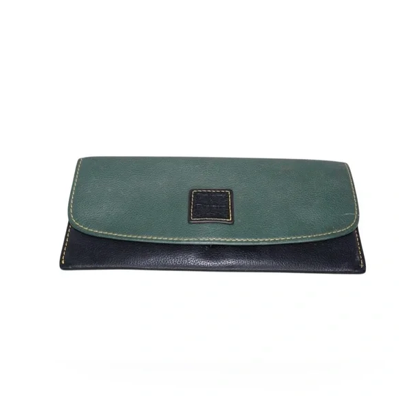 Dooney & Bourke Sophie Slim Green and Black Leather Wallet - Picture 8 of 8